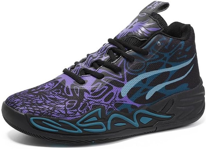 Мужские высокие кроссовки для баскетбола с сеткой, дышащие, нескользящие, модные для активного отдыха на улице Solastride, пурпурный
Мужские высокие кроссовки для баскетбола с сеткой, дышащие, нескользящие, модные для активного отдыха на улице Solastride, пурпурный