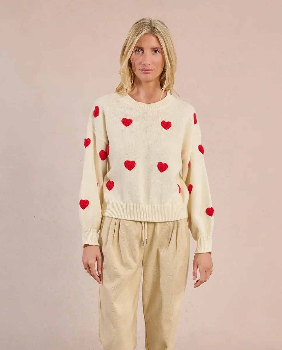 Женский джемпер с длинным рукавом с принтом в виде сердец Molly Bracken, кремовый
Женский джемпер с длинным рукавом с принтом в виде сердец Molly Bracken, кремовый