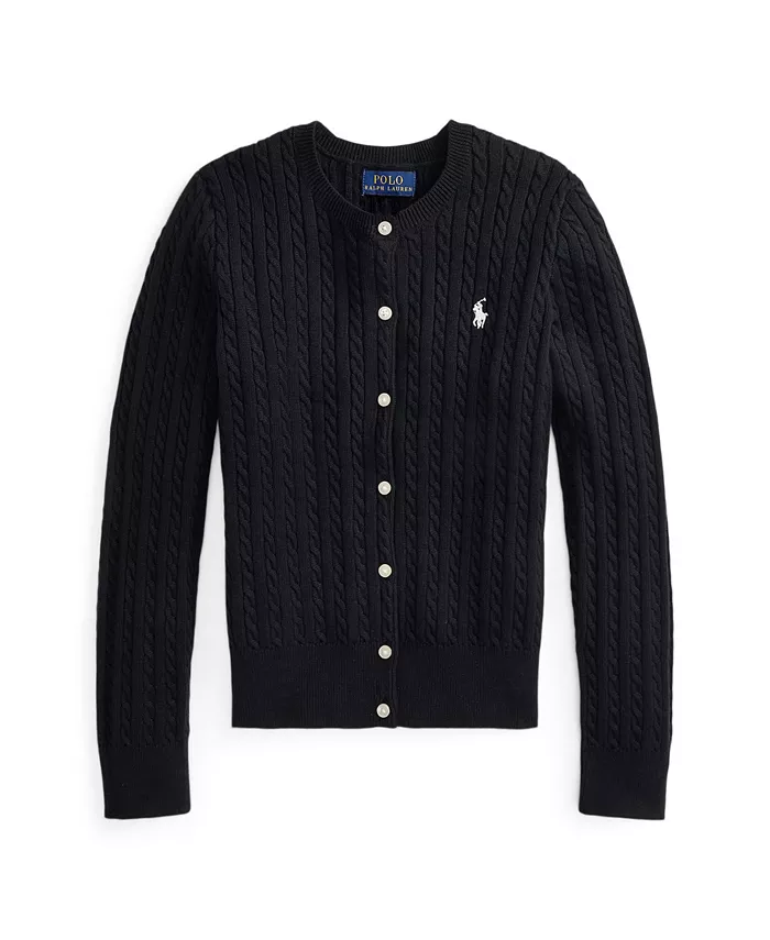 Детская кардиган из хлопка с косой вязкой для девочек 7-16 лет Polo Ralph Lauren, черный
Детская кардиган из хлопка с косой вязкой для девочек 7-16 лет Polo Ralph Lauren, черный