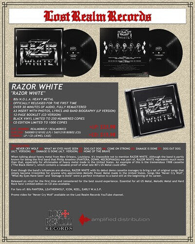 Виниловая пластинка Razor White: Razor White
Виниловая пластинка Razor White: Razor White