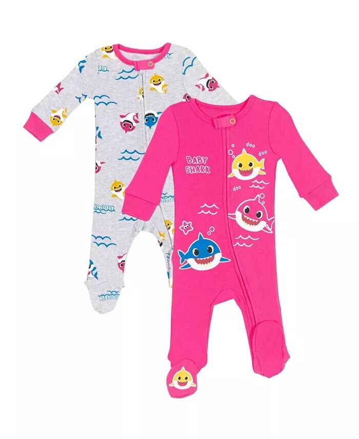 Комплект из 2 комбинезонов для сна и игр на молнии для маленьких девочек Mommy Shark Daddy Shark Baby Shark для новорожденных до Pinkfong, мультиколор
Комплект из 2 комбинезонов для сна и игр на молнии для маленьких девочек Mommy Shark Daddy Shark Baby Shark для новорожденных до Pinkfong, мультиколор