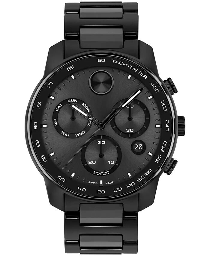 Мужские часы Bold Verso Swiss Quartz Chrono, черные керамические часы, 44 мм Movado, черный
Мужские часы Bold Verso Swiss Quartz Chrono, черные керамические часы, 44 мм Movado, черный