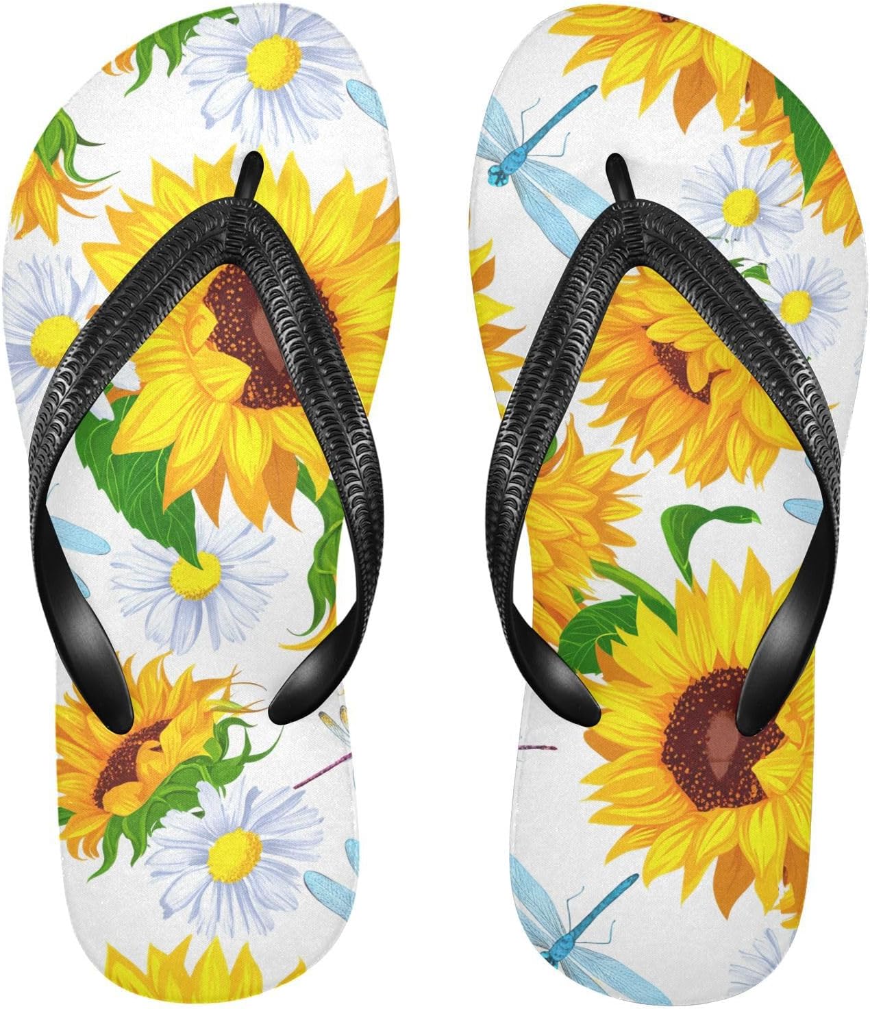 Женские и мужские пляжные шлепанцы с белой стрекозой и подсолнухом, резиновые, нескользящие, летние тапочки для душа Sinestour
Женские и мужские пляжные шлепанцы с белой стрекозой и подсолнухом, резиновые, нескользящие, летние тапочки для душа Sinestour