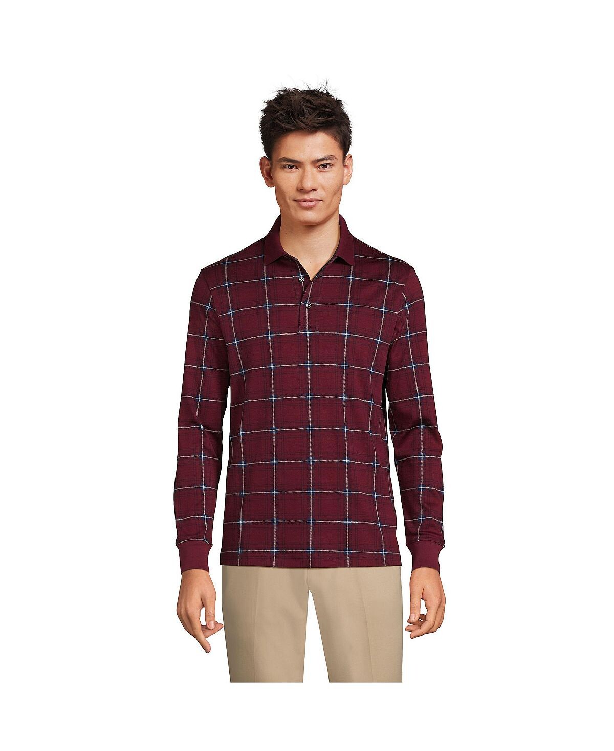 Мужская супермягкая рубашка-поло Supima с длинными рукавами Lands' End
Мужская супермягкая рубашка-поло Supima с длинными рукавами Lands' End