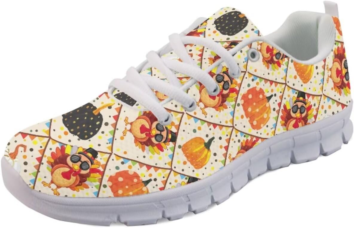 Кроссовки Forchrinse для женщин и мужчин, с шнуровкой, для бега, дышащие, с сеткой, на шнуровке, для прогулок и тенниса, Thanksgiving Turkey
Кроссовки Forchrinse для женщин и мужчин, с шнуровкой, для бега, дышащие, с сеткой, на шнуровке, для прогулок и тенниса, Thanksgiving Turkey