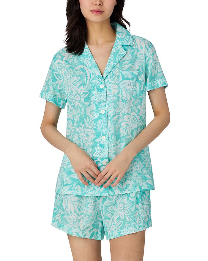 Пижамный комплект с цветочным принтом Ralph Lauren, синий
Пижамный комплект с цветочным принтом Ralph Lauren, синий