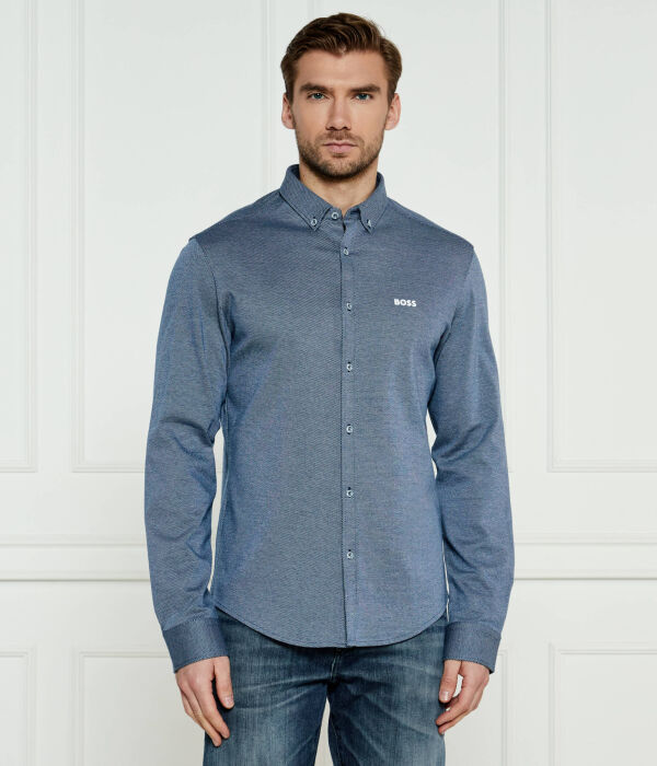 Рубашка мужская Boss Green хлопковая с логотипом бренда, синий
Рубашка мужская Boss Green хлопковая с логотипом бренда, синий