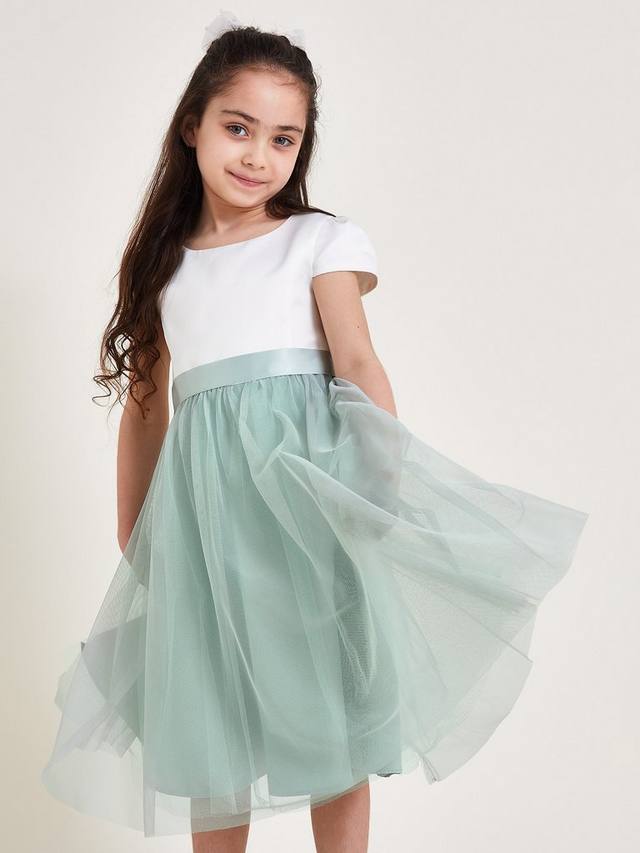 Детское платье подружки невесты из тюля Monsoon, Sage
Детское платье подружки невесты из тюля Monsoon, Sage