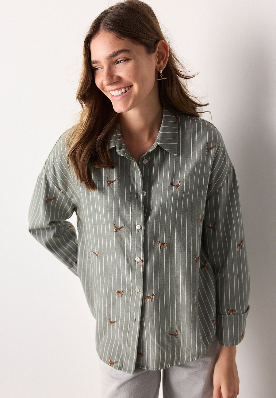 Блуза Next Button-down blouse, Green White Stripe/Green
Блуза Next Button-down blouse, Green White Stripe/Green
