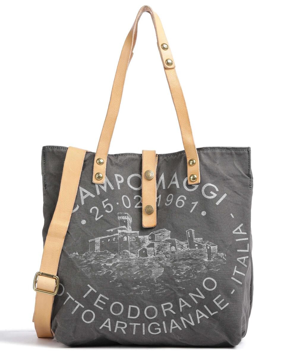 Хлопковая сумка-ведро Campomaggi, серый
Хлопковая сумка-ведро Campomaggi, серый