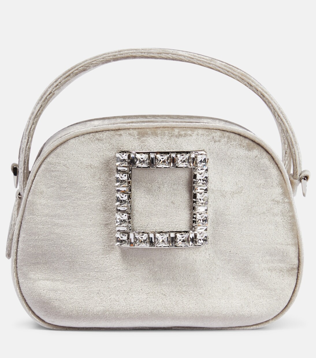 Бархатная сумка на плечо viv' с изображением божьей коровки Roger Vivier, серый
Бархатная сумка на плечо viv' с изображением божьей коровки Roger Vivier, серый