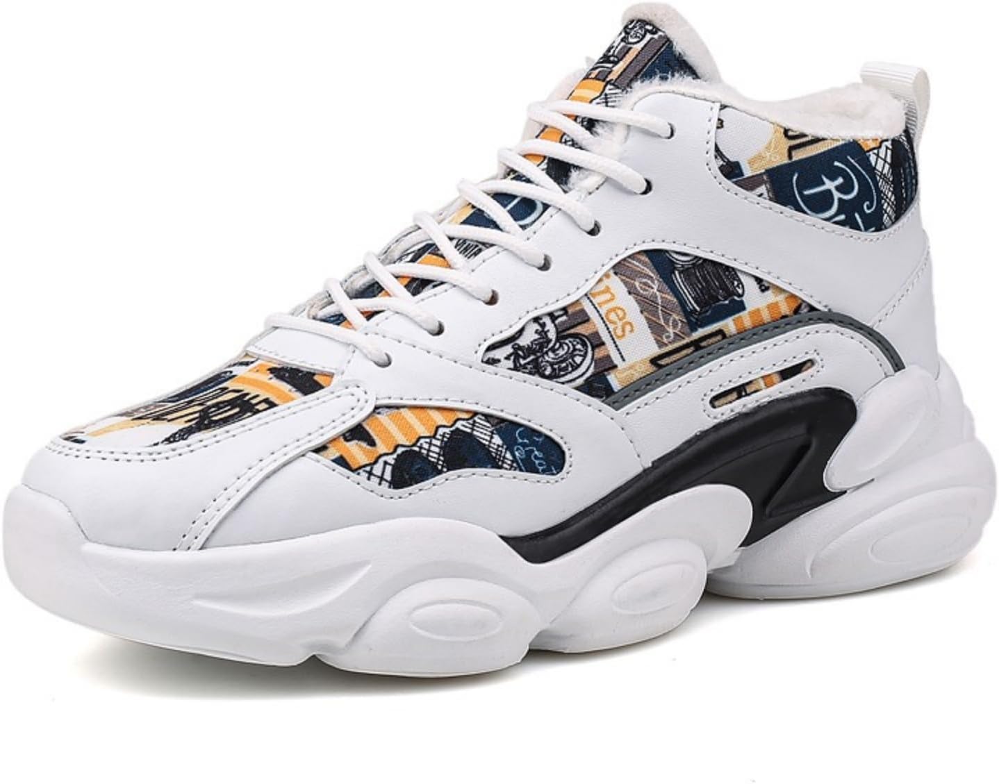 Мужские высокие кроссовки с флисовой подкладкой, теплые, с толстой подошвой в уличном стиле, стильные и удобные, подходят для повседневной носки зимой и городских путешествий Khwfjas, желтый
Мужские высокие кроссовки с флисовой подкладкой, теплые, с толстой подошвой в уличном стиле, стильные и удобные, подходят для повседневной носки зимой и городских путешествий Khwfjas, желтый