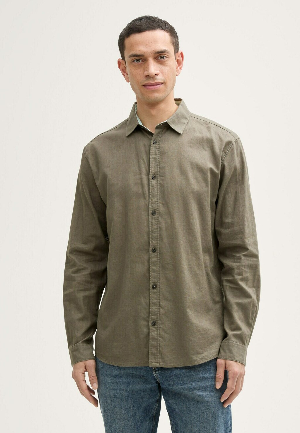 Рубашка TOM TAILOR, оливковый 
Рубашка TOM TAILOR, оливковый