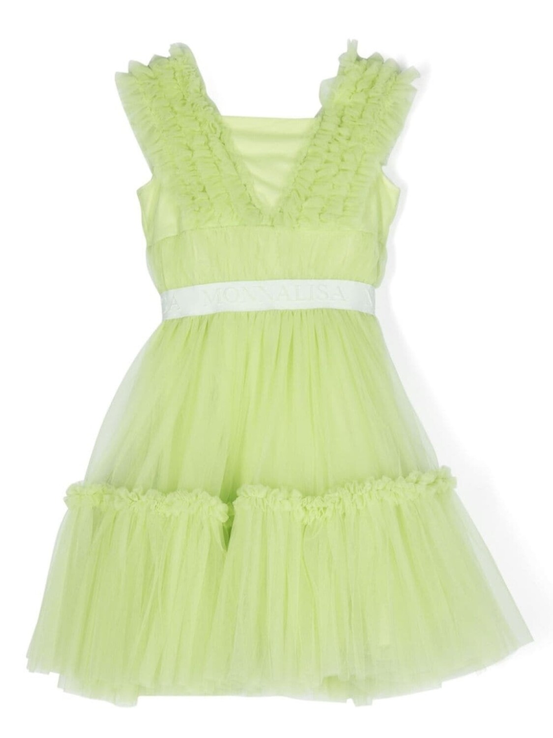 Monnalisa платье с оборками и логотипом, зеленый
Monnalisa платье с оборками и логотипом, зеленый