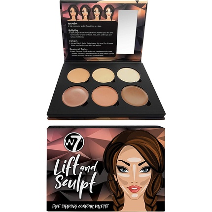Палитра для макияжа Lift & Sculpt Cream Contour Kit с пошаговыми инструкциями W7
Палитра для макияжа Lift & Sculpt Cream Contour Kit с пошаговыми инструкциями W7