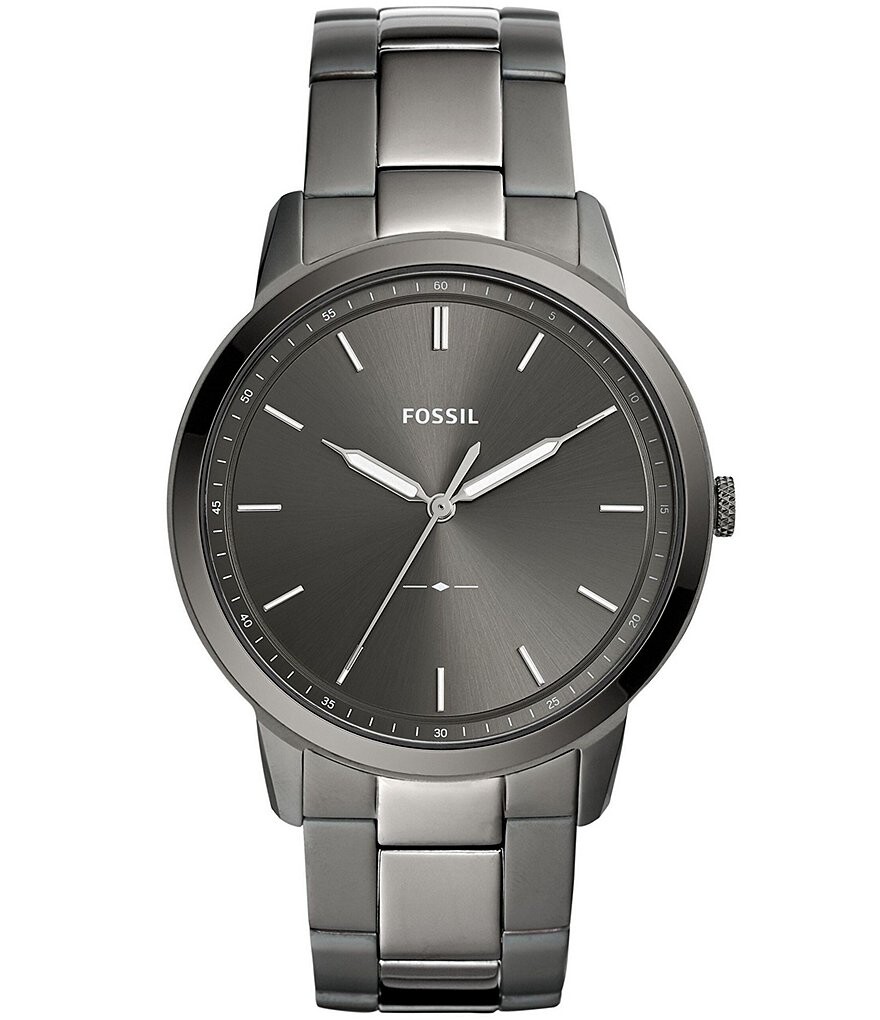 Минималистичные часы Fossil с тремя стрелками и дымчатой нержавеющей сталью, серый
Минималистичные часы Fossil с тремя стрелками и дымчатой нержавеющей сталью, серый