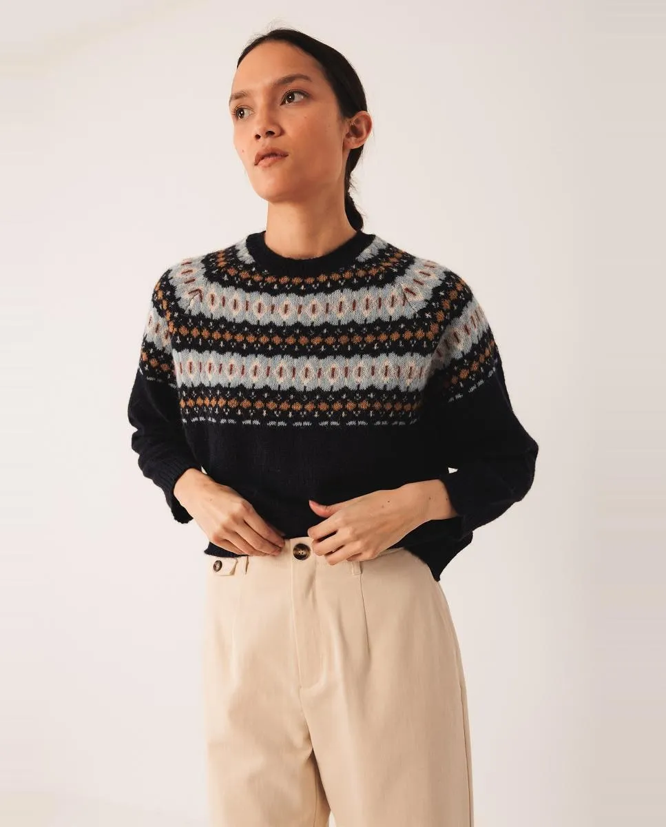 Женский джемпер с длинным рукавом и круглым вырезом Indi & Cold, темно-синий
Женский джемпер с длинным рукавом и круглым вырезом Indi & Cold, темно-синий