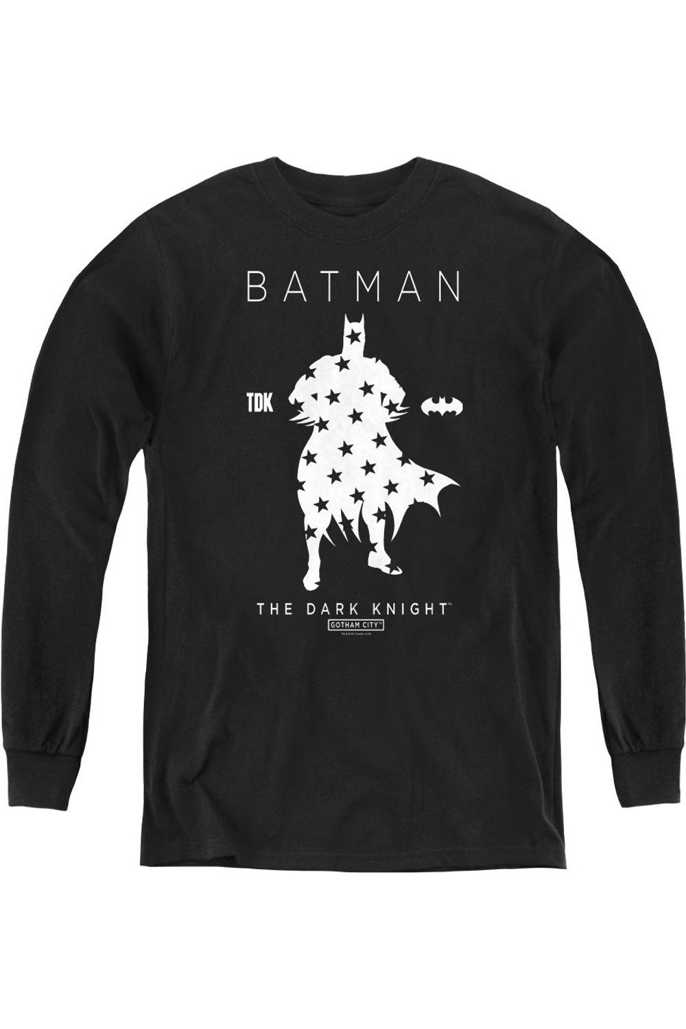 Футболка с длинным рукавом для детей с силуэтом звезды Batman Gildan, черный
Футболка с длинным рукавом для детей с силуэтом звезды Batman Gildan, черный