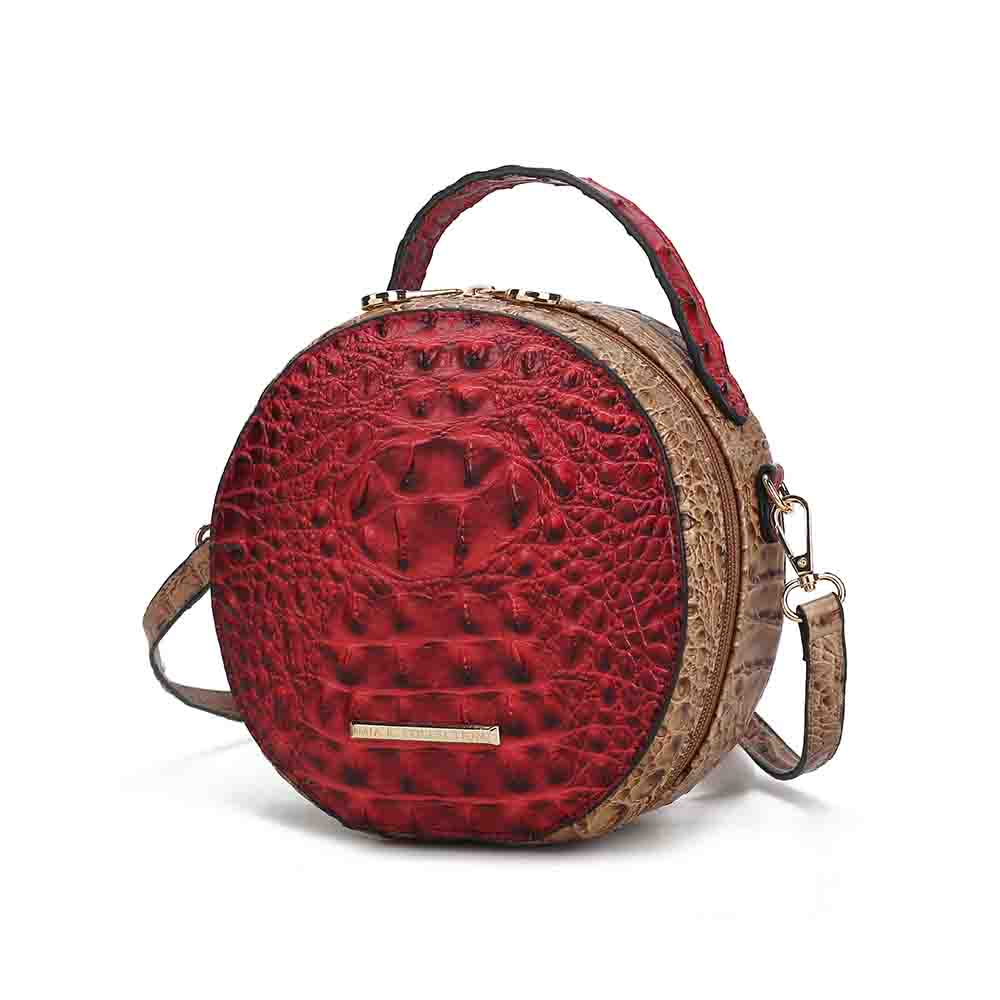 Ynnari Женская круглая шикарная сумка через плечо с тиснением под крокодила и верхней ручкой MKF Collection By Mia K., красный
Ynnari Женская круглая шикарная сумка через плечо с тиснением под крокодила и верхней ручкой MKF Collection By Mia K., красный