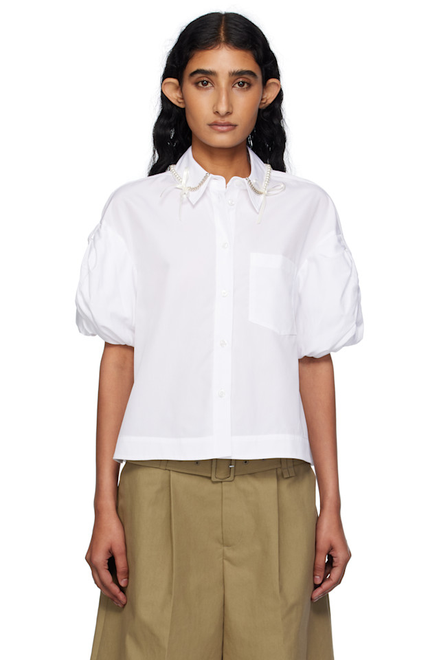 Кропированная блузка с рукавами-фонариками и бантом Simone Rocha, мультиколор
Кропированная блузка с рукавами-фонариками и бантом Simone Rocha, мультиколор