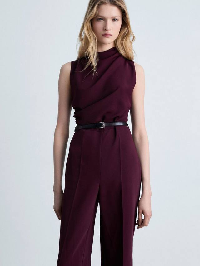 Драповый комбинезон с поясом от марти Mango, темно-красный
Драповый комбинезон с поясом от марти Mango, темно-красный