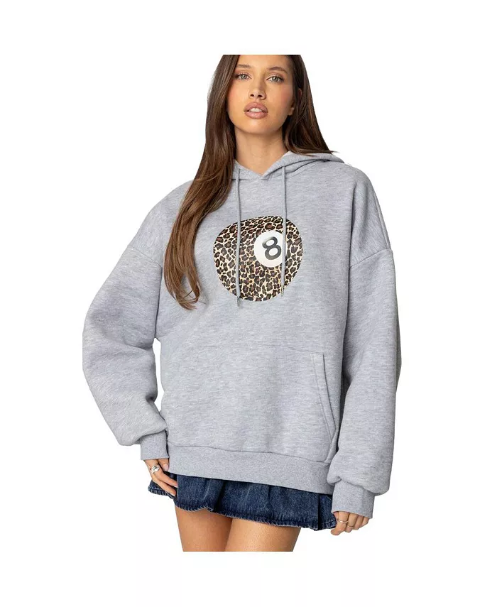 Женская толстовка с капюшоном Leopard 8 oversize Edikted, серый
Женская толстовка с капюшоном Leopard 8 oversize Edikted, серый
