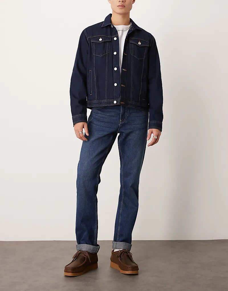 Джинсы прямого кроя с подвернутым краем цвета индиго New Look
Джинсы прямого кроя с подвернутым краем цвета индиго New Look