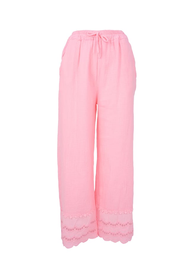 Брюки Ines Muslin с вышивкой люверсами и эластичным поясом Seasons Of April, розовый
Брюки Ines Muslin с вышивкой люверсами и эластичным поясом Seasons Of April, розовый