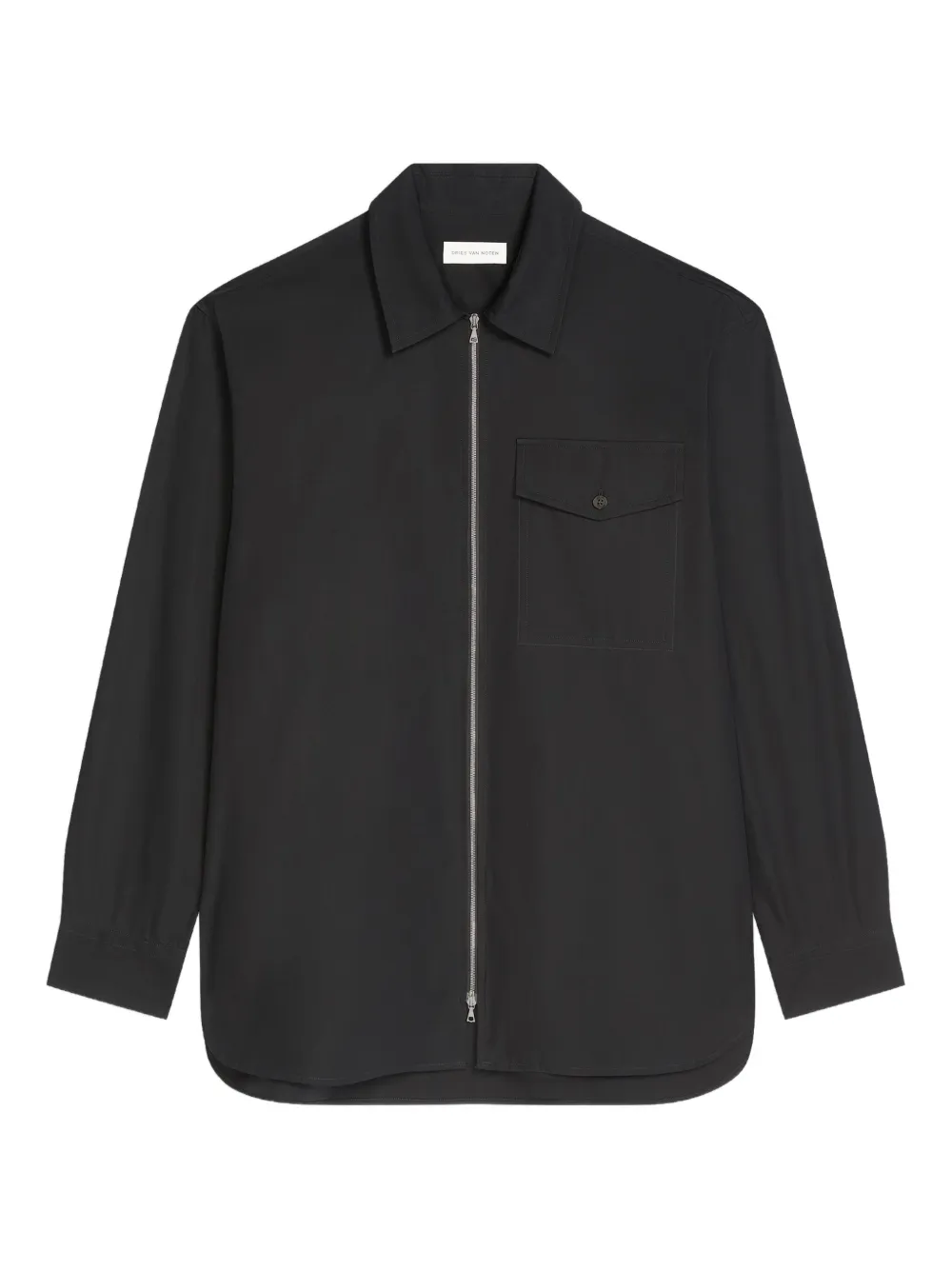 Рубашка на молнии Dries Van Noten, черный
Рубашка на молнии Dries Van Noten, черный