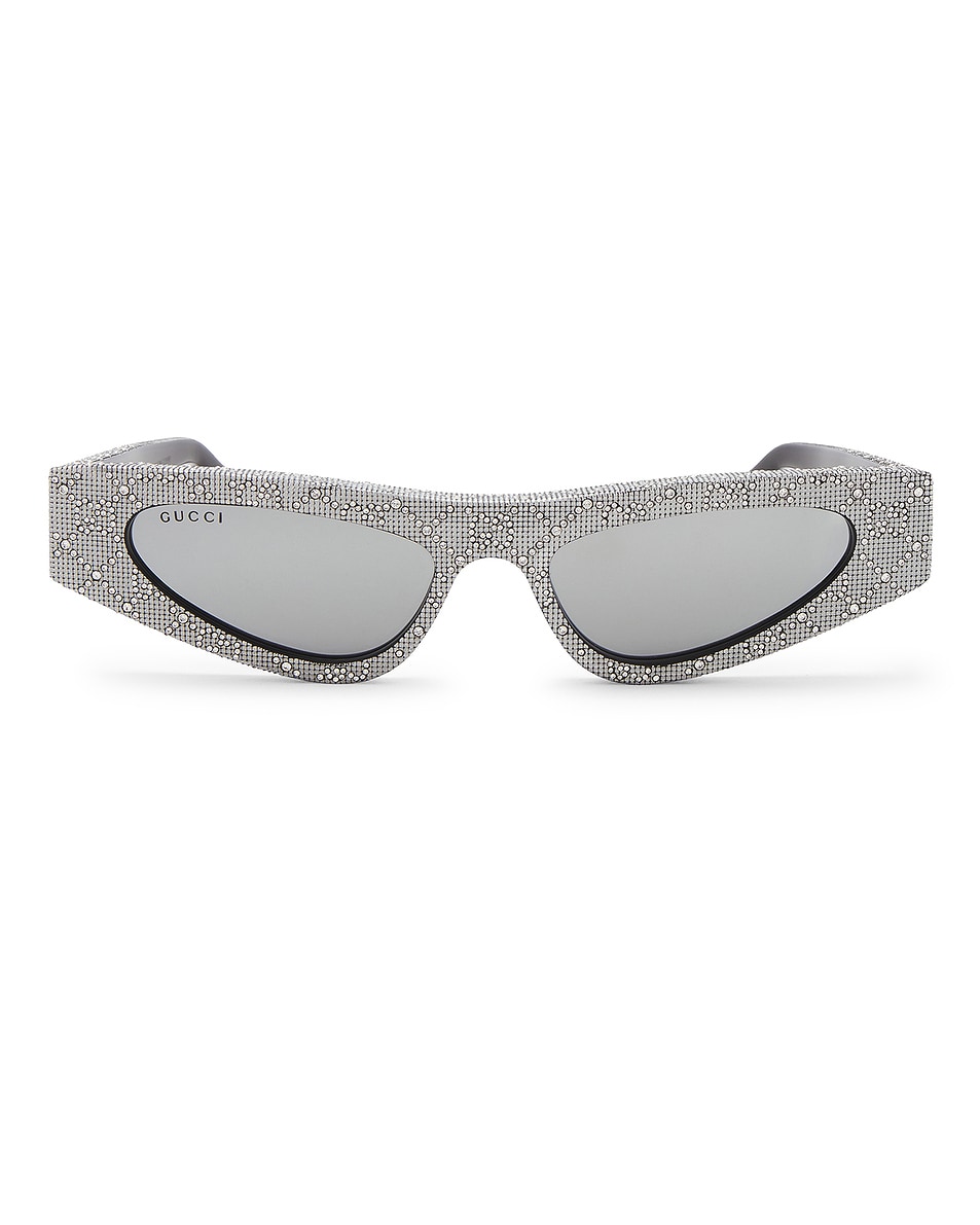 Узкие солнцезащитные очки Gucci, цвет Black & Crystal Strass
Узкие солнцезащитные очки Gucci, цвет Black & Crystal Strass