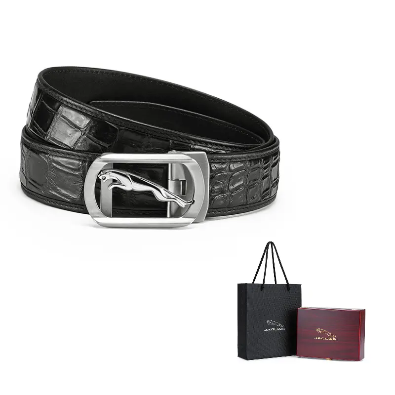 JAGUAR Мужской кожаный ремень с автоматической пряжкой и крокодиловой кожей шириной 3,4 см, Chromium
JAGUAR Мужской кожаный ремень с автоматической пряжкой и крокодиловой кожей шириной 3,4 см, Chromium