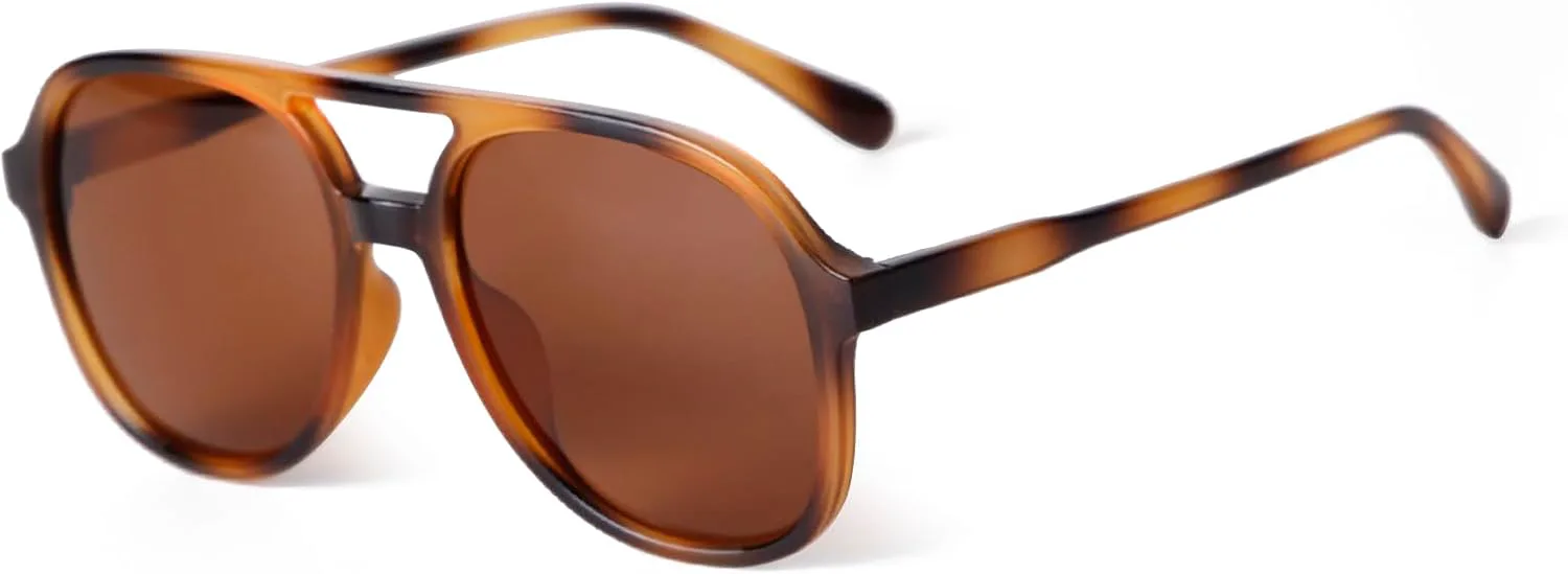 Солнцезащитные очки-авиаторы KFPH в стиле ретро для женщин и мужчин. Классические винтажные очки-авиаторы 70-х годов с двойной перемычкой, не спутывающиеся, Brown
Солнцезащитные очки-авиаторы KFPH в стиле ретро для женщин и мужчин. Классические винтажные очки-авиаторы 70-х годов с двойной перемычкой, не спутывающиеся, Brown