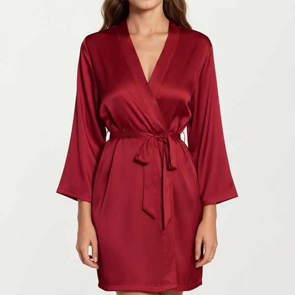Женский короткий сатиновый халат с регулируемым поясом из гладкой легкой шелковистой ткани Anna-Kaci, Burgundy
Женский короткий сатиновый халат с регулируемым поясом из гладкой легкой шелковистой ткани Anna-Kaci, Burgundy