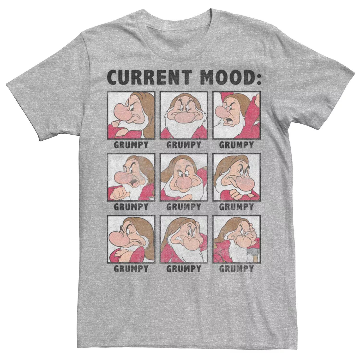Мужская футболка Disney Snow White с рисунком Current Mood Grumpy Licensed Character
Мужская футболка Disney Snow White с рисунком Current Mood Grumpy Licensed Character