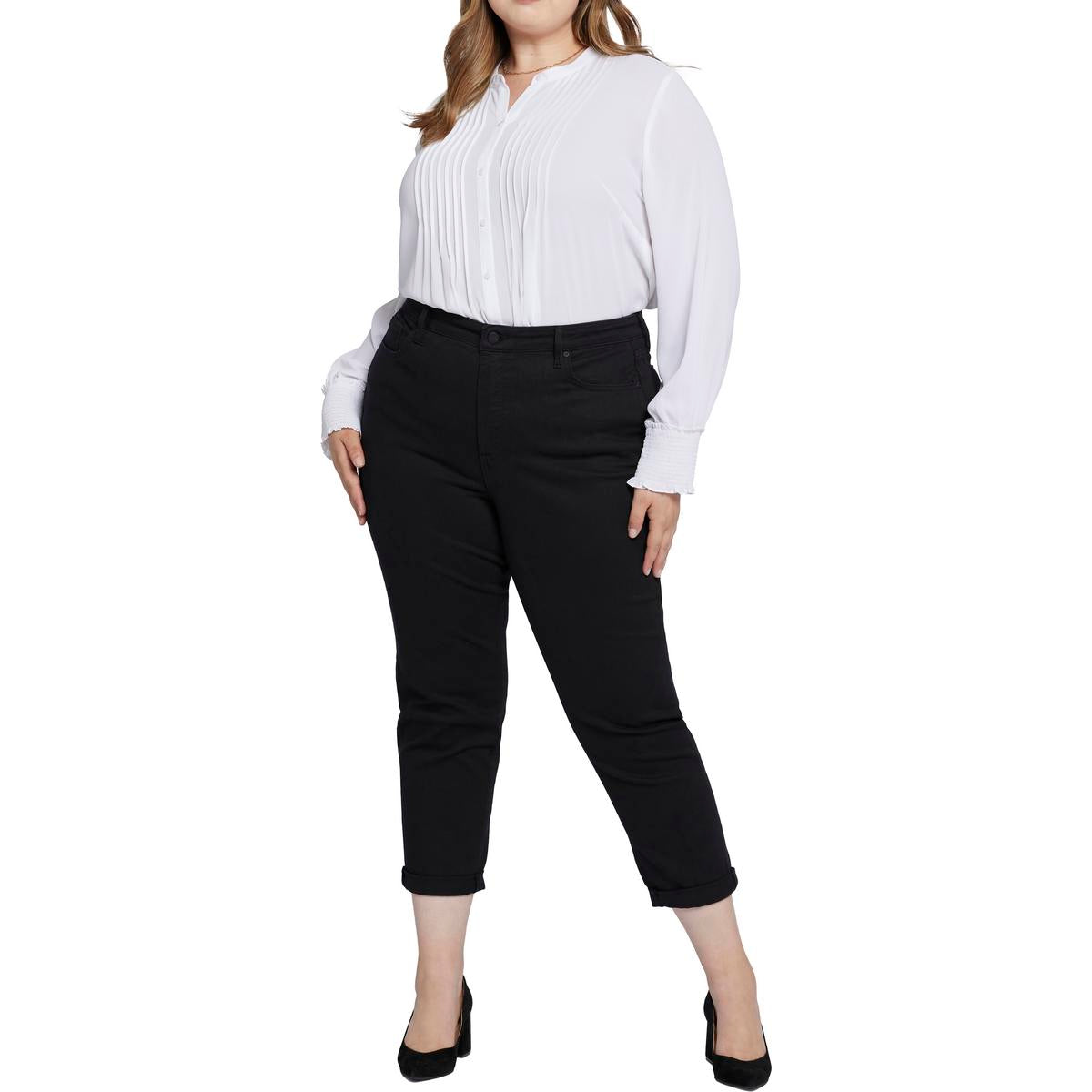 Plus Margot женские джинсы прямого кроя из плотного денима NYDJ, черный
Plus Margot женские джинсы прямого кроя из плотного денима NYDJ, черный