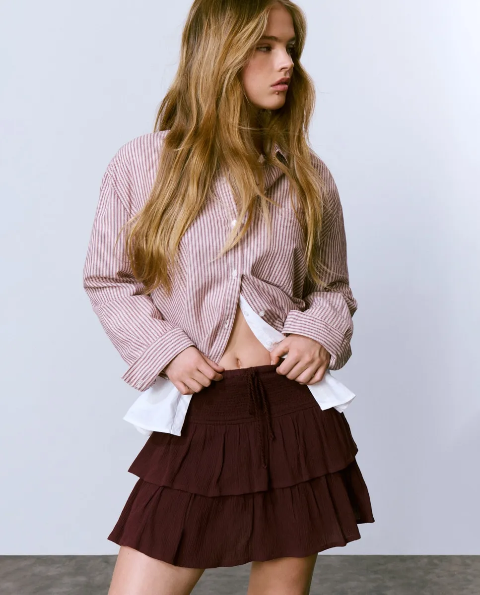Женская базовая рубашка в полоску Brownie, гранатовый
Женская базовая рубашка в полоску Brownie, гранатовый