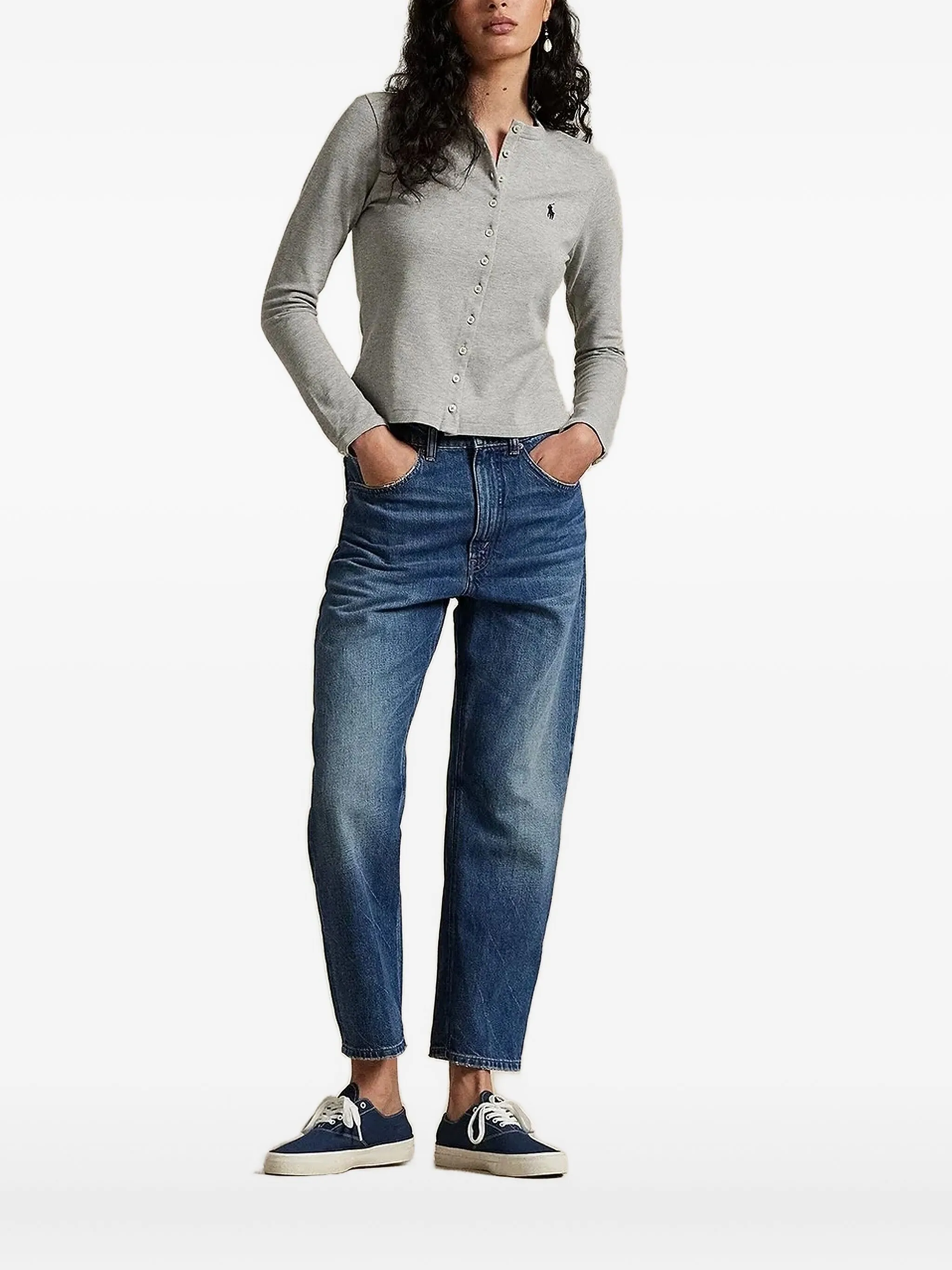 Топ в рубчик на пуговицах Polo Ralph Lauren, серый
Топ в рубчик на пуговицах Polo Ralph Lauren, серый