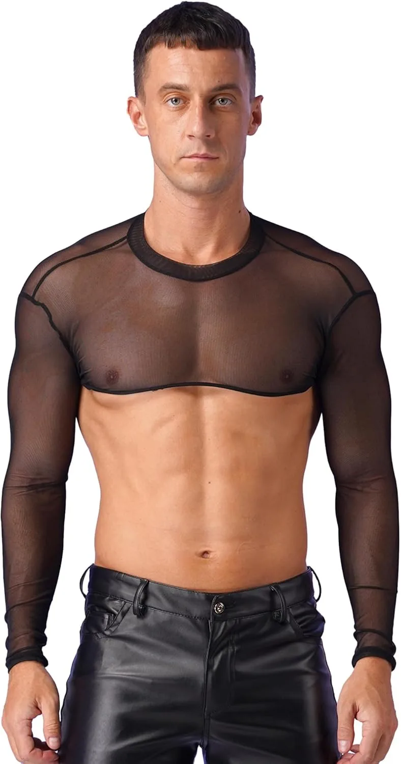 Мужская футболка Easyforever Mesh Sheer Slim Fit с длинными рукавами и укороченным кроем
Мужская футболка Easyforever Mesh Sheer Slim Fit с длинными рукавами и укороченным кроем