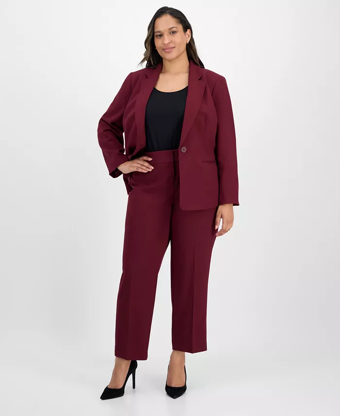 Брючный костюм больших размеров с заостренным воротником и одной пуговицей Le Suit, красный
Брючный костюм больших размеров с заостренным воротником и одной пуговицей Le Suit, красный