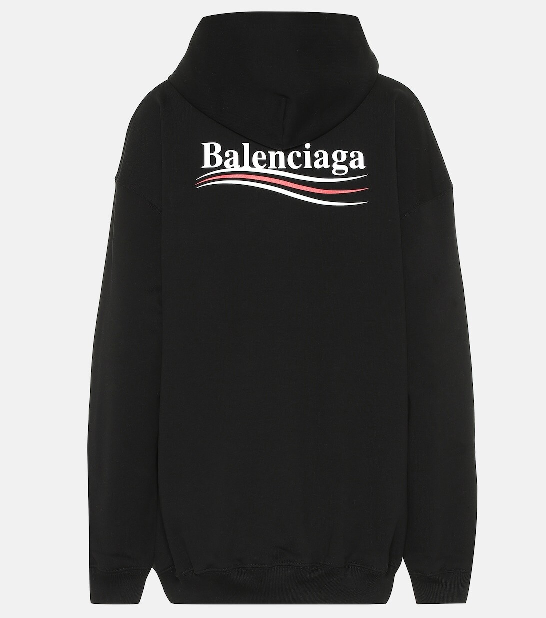 Худи с логотипом из хлопка BALENCIAGA, черный 
Худи с логотипом из хлопка BALENCIAGA, черный