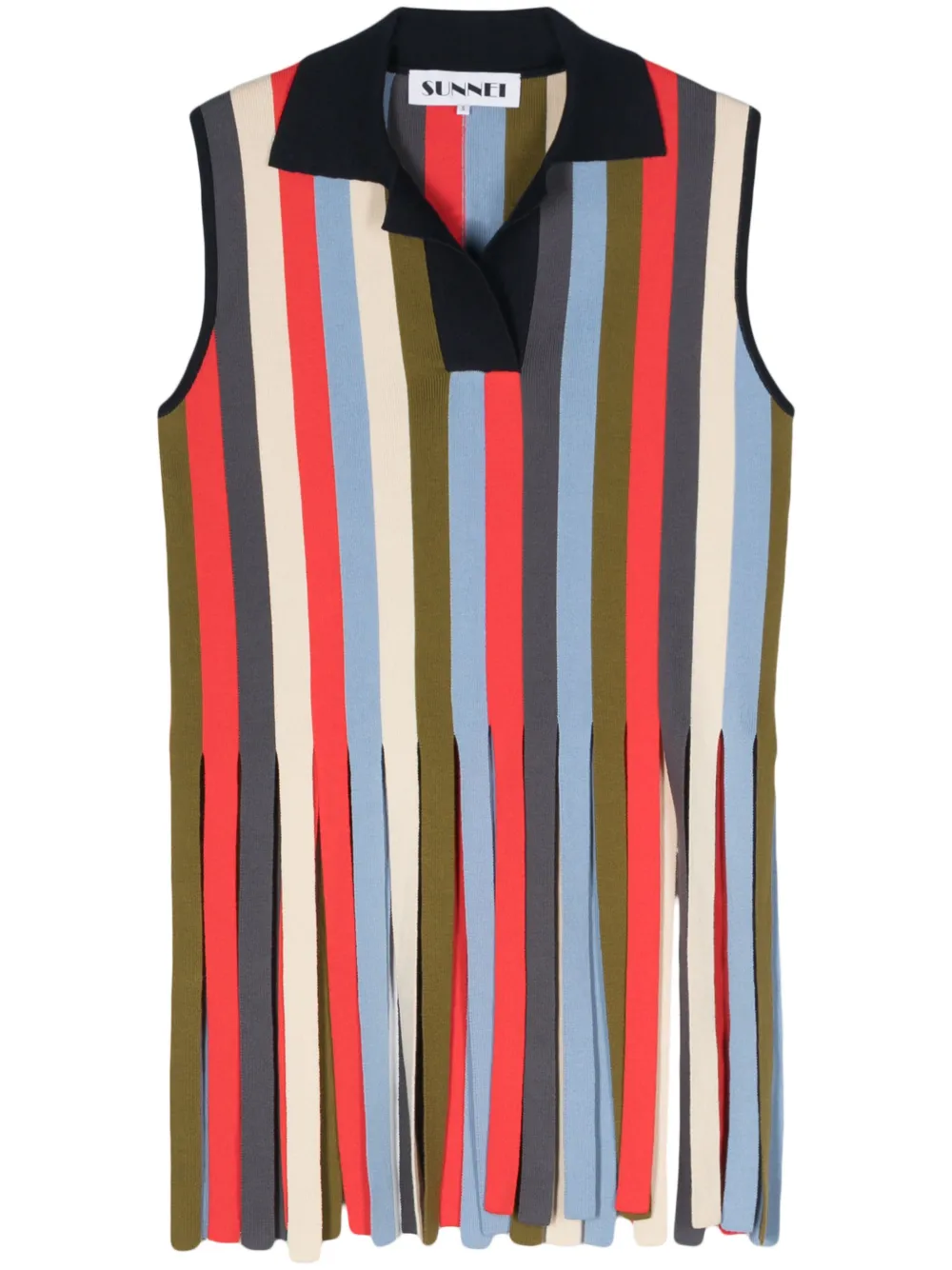 Полосатая рубашка поло с бахромой Sunnei, синий
Полосатая рубашка поло с бахромой Sunnei, синий