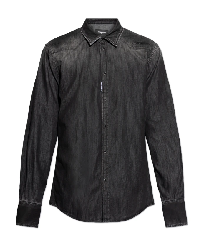 Джинсовая рубашка с винтажным эффектом Dsquared2, черный
Джинсовая рубашка с винтажным эффектом Dsquared2, черный