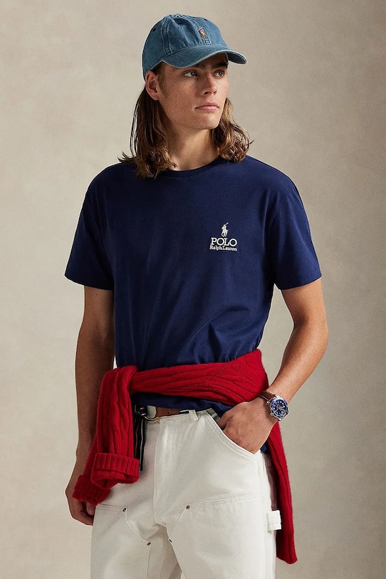 Хлопковая футболка Polo Ralph Lauren, темно-синий
Хлопковая футболка Polo Ralph Lauren, темно-синий