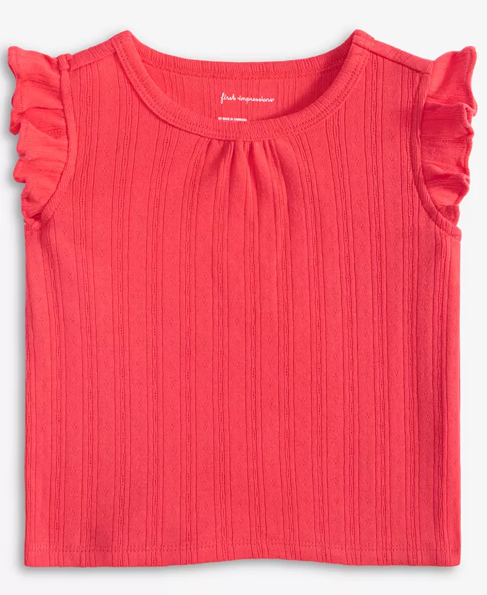 Детская блузка с цельнокроеными рукавами-крылышками из ажурной ткани для девочек First Impressions, красный
Детская блузка с цельнокроеными рукавами-крылышками из ажурной ткани для девочек First Impressions, красный