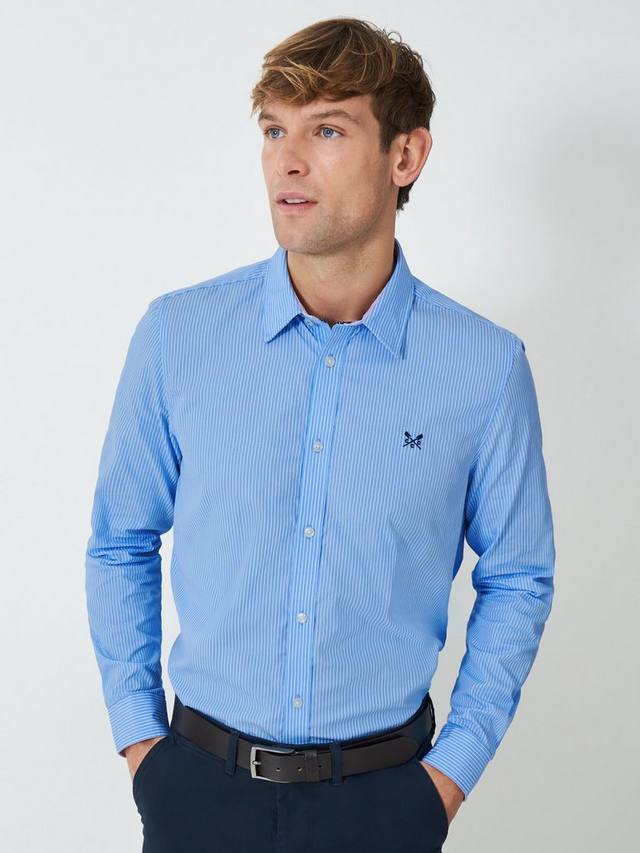 Хлопковая рубашка с длинным рукавом и воротником в полоску Crew Clothing
Хлопковая рубашка с длинным рукавом и воротником в полоску Crew Clothing