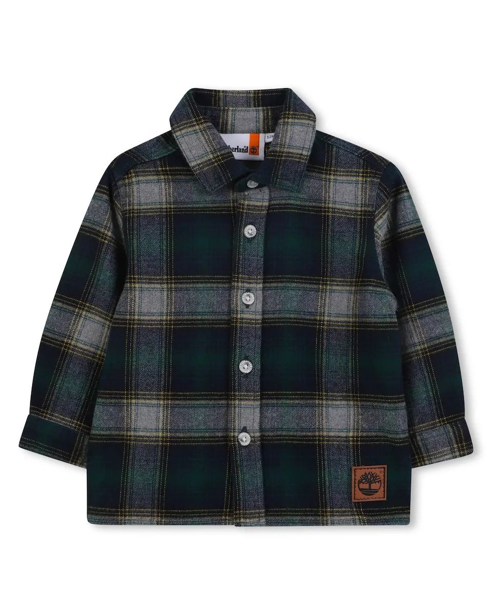 Детская рубашка зеленого цвета из хлопка Timberland
Детская рубашка зеленого цвета из хлопка Timberland