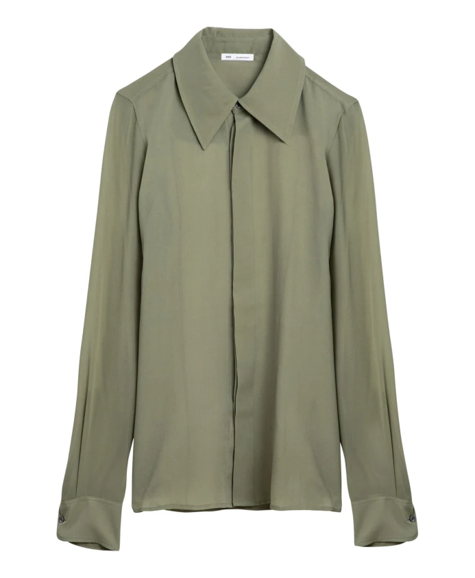 Зеленая рубашка с длинными рукавами Ami Paris, зеленый
Зеленая рубашка с длинными рукавами Ami Paris, зеленый