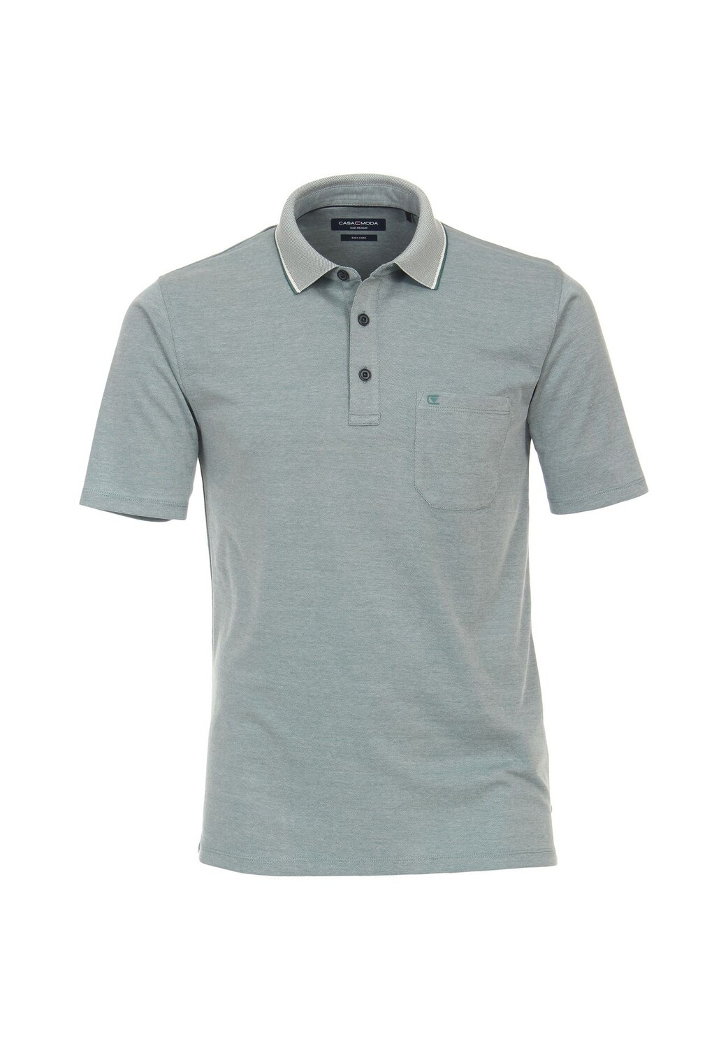 Мужская однотонная рубашка-поло CASAMODA, мята
Мужская однотонная рубашка-поло CASAMODA, мята