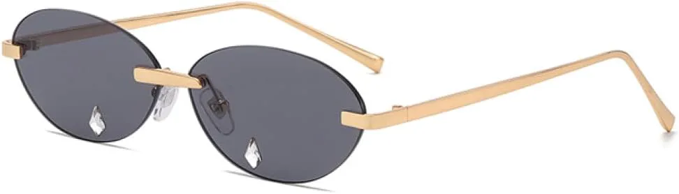 Женские солнцезащитные очки без оправы, винтажные ретро, маленькие овальные очки, женские очки со стразами, защита от ультрафиолета UV400 LANGSER, Black
Женские солнцезащитные очки без оправы, винтажные ретро, маленькие овальные очки, женские очки со стразами, защита от ультрафиолета UV400 LANGSER, Black