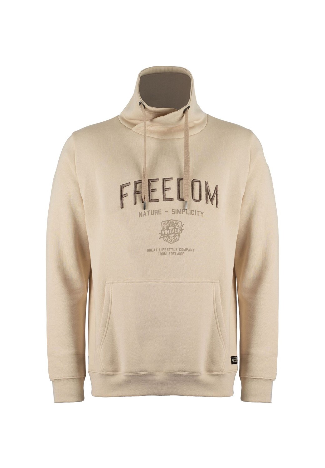 Мужская толстовка Freedom с вышивкой Freedom спереди и эластичными манжетами, мягкая ткань в рубчик ROADSIGN australia, бежевый
Мужская толстовка Freedom с вышивкой Freedom спереди и эластичными манжетами, мягкая ткань в рубчик ROADSIGN australia, бежевый